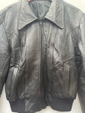 zip  vintage  Urban Village Vintage  urban village  soft leather  shortcut  S  northern soul  Mens jacket  mens  long sleeve  leather stitch  Leather Jacket  Leather Coat  Leather  Jacket  elasticated  collared  collar  Black Leather  big collar  70s  1970s