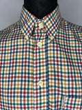 xxxl  shirt  plaid  multi  MOD  mens  long sleeve  checked  check  button down  ben sherman  3xl