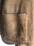 womens jacket  womens  vintage  Urban Village Vintage  Suede Jacket  Suede  knit collar  Jacket  Frank Bryan Leathercraft  collar  coat  brown  blazer jacket  70s  1970s  14