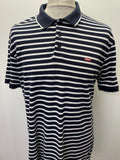 xl  vintage  Urban Village Vintage  urban village  summer  Stripes  striped  retro  polo top  polo  Navy  mens  levis strauss  levis  levi strauss  levi  Cotton  collar