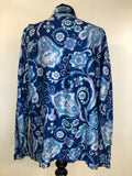 womens shirt  womens  vintage  Urban Village Vintage  MOD  blue  blouse  big collar  Beagle collar  60s  1960s  16