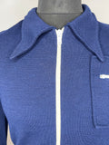 XS  Urban Village Vintage  Tracksuit Top  track top  track  Top  sportswear  mens  hoodie  hood  Blue  70s  70  1970s