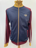 Vintage Striped Fred Perry Track Top - Size L