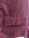 1960s Patterned Waistcoat in Burgundy - Size S