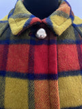 wool  vintage  Urban Village Vintage  tartan  red  poncho  orange  modette  mod  Green  checked  check  cape  blue  8-10  8  60s  1960s  10