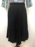 womens  vintage  Urban Village Vintage  pleated skirt  pleated  pleat detailing  pleat detail  midi skirt  midi  Jobrey  black  8  50s  50  1950s