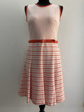 1970s Polka Dot Sleeveless Belted Summer Dress - Size 10