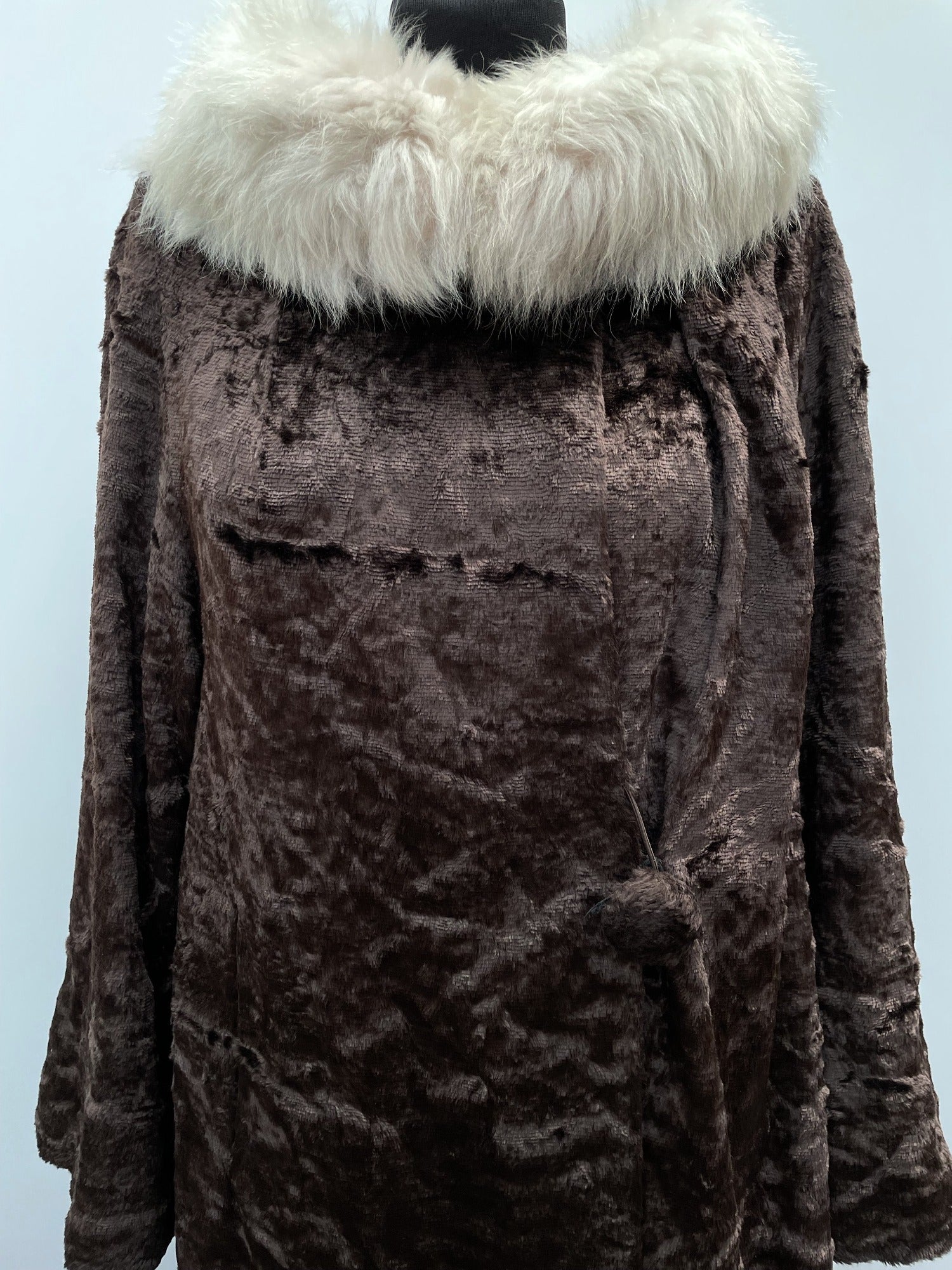 1960s Faux Fur Coat Size 14 Urban Village Vintage