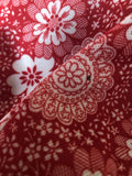 womens  vintage  Urban Village Vintage  sleevless  retro  Red  mini dress  floral print  floral dress  dress  collar  back zip  60s  1960s  12