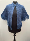 1960s Mohair Cape in Blue - One Size