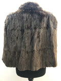 womens  vintage  Urban Village Vintage  urban village  Small  s  retro  real fur  mink  lining  lined  hook and eye  fur  evening  capelet  cape  brown  40s  40  1940s