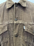 white tag  vintage  Urban Village Vintage  urban village  pockets  mens  long sleeves  long sleeved  long sleeve  levis strauss  levis  levi strauss  levi  Jacket  denim style  Denim jacket  denim  corduroy  cords  corded  cord  collared  collar  chest pockets  button front  button  brown  70s  1970s