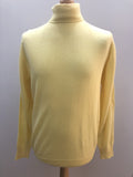 1960s Roll Neck Jumper in Lemon - Size L