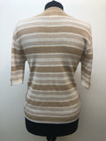 white  vintage  Urban Village Vintage  top  sweater  stripes  orange  Lightweight Knit  light knit  knitwear  knitted  knit  jumper  brown  70s  1970s