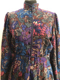 womens  vintage  Urban Village Vintage  urban village  shirt dress  purple  patterned dress  pattern  maxi  Marion Donaldson  long sleeves  long sleeved  long sleeve  long length dress  long dress  floral print  floral  dresses  dress  button up  button front  button fastening  button  boho  70s  1970s  12