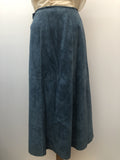 womens  vintage  Urban Village Vintage  urban village  Suede  Skirts  skirt  knee length  blue  8  70s  70  1970s