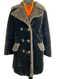 womens jacket  womens coat  womens  Winter Jacket  Winter Coat  winter  Vintage Clothing Birmingham  vintage  Urban Village Vintage  urban village  UK  style  pockets  modette  MOD  long sleeves  long sleeve  long length coat  long length  long coat  long  light brown  ladies  Jacket  faux sheepskin  faux fur  faux collar  faux  fashion  double breasted coat  double breasted  dark brown  collared  clothing  clothes  brown  black  birmingham  12