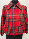 70s Does 50s Tartan Plaid Cropped Jacket by Gay Girl - Size 10-12