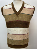 vintage  vest top  vest  v neck  Urban Village Vintage  urban village  terry towelling  square pattern  soul boy  sleeveless  patterned  pattern  mens  M  knitwear  knittex  knitted  knit  elasticated  brown  70s  1970s