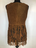 womens  western  waistcoat  vintage  vest  Suede Jacket  suede fringing  Suede  Jacket  hippie  fringing  festival  brown  boho  bohemian  60s  1960s  12