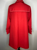 Vintage 1960s 1970s Miss Jody Morcosia Raincoat Trench Coat in Red - Size 12-14