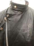 XL  vintage  Motorcycle  mens  Leather Jacket  Leather detailing  Leather  Jacket  fringing  Black Leather  Black  Biker Jacket  Biker Urban Village Vintage