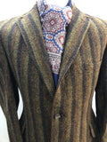 70s  70  1970s  vintage  Urban Village Vintage  Tweed  Stripes  Ralph Henry  mens  L  Jacket  Harris Tweed  fully lined  brown  blazer jacket  Blazer