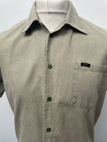 vintage  Urban Village Vintage  urban village  short sleeved  short sleeve  Shirt  print  pockets  mens  Lee  L  Green  collar  button  70s  1970s