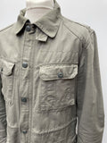 vintage  Urban Village Vintage  retro  pockets  Military  mens  long sleeve  levis strauss  levis  levi strauss  levi  L  khaki  Jacket  drawstring  collar  button front  button down  button