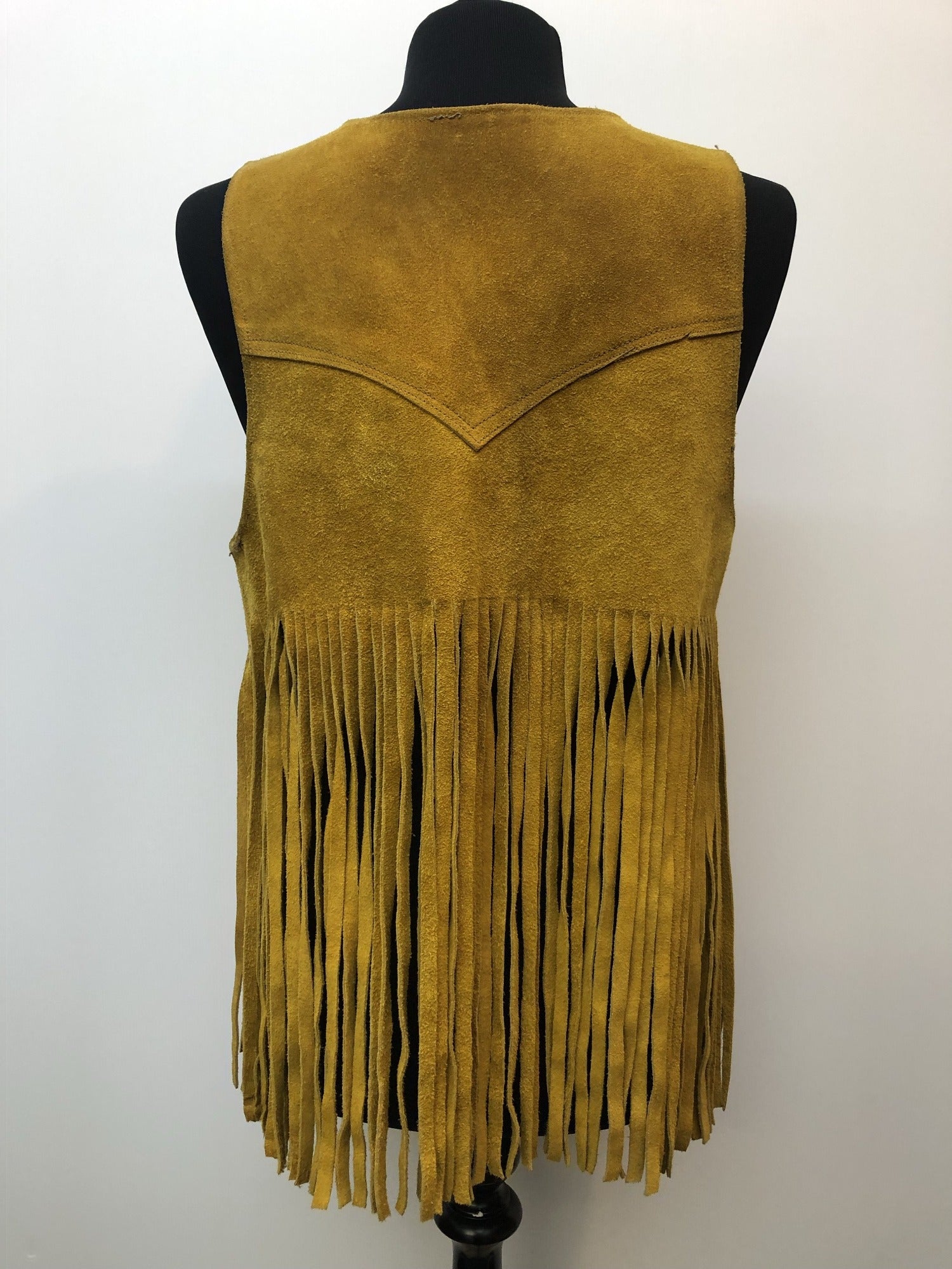 womens  western  waistcoat  vintage  vest  tassel  tan  Suede  navajo  Jacket  hippie  fringed  boho  70s  1970s