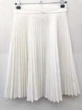 Vintage High Waisted Pleated Mini Skirt by Pineapple Clothing in Cream - Size UK 4-6