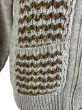 zip front  Wool  womens  Welsh Country Knitwear  vintage  Urban Village Vintage  urban village  UK  style  pure wool  pure new wool  pockets  ladies  knitwear  knitted  knit pattern  knit  fashion  collared  collar  clothing  clothes  cardigan  cardi  button  brown  birmigham  belted  beige  autumnal  autumn  70s  1970s  10