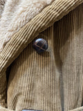 wooden buttons  Winter Coat  winter  vintage  Urban Village Vintage  urban village  Sherpa  shearling  mens  long sleeve  driving coat  corduroy  collar  car coat  button down  brown  aviator jacket  aviator coat  aviator  70s  1970s