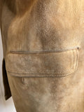 vintage  Urban Village Vintage  urban village  Suede Jacket  Suede  pockets  pocket detail  mens  L  Jacket  double vent  collared  brown  70s  1970s