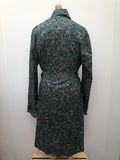 vintage  Urban Village Vintage  smoking jacket  robe  Paisley Print  paisley  mens  Lloyd Attree and Smith London  L  green  dressing gown  blue