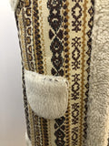 womens  white  waistcoat  vintage  Urban Village Vintage  tassel  Sheepskin trims  hippie  brown  boho  60s  1960s  12
