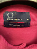 vintage  Urban Village Vintage  urban village  tipped  stripey  Stripes  striped  stripe  sportswear  sports polo  sports  retro  purple  polo top  polo  pink  MOD  mens  M  Fred Perry  Cotton  collared  collar  button