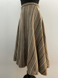 womens  winter skirt  vintage  Urban Village Vintage  urban village  stripe  Skirts  skirt  retro  MOD  high waisted  high waist  Green  circle skirt  chevron stripe  chevron  a-line  8  70s  70  1970s
