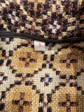 Vintage 1960s Welsh Wool Tapestry Cape & Gilet Set Brown Yellow Urban Village