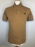 Fred Perry Polo Top in Camel - Size S