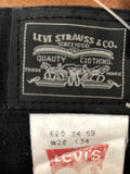womens  W28  vintage  Urban Village Vintage  urban village  tags  straight leg  straight cut  slacks  pockets  pocket detail  NOS  logo  levis strauss  levis  levi strauss  levi  L34  front pockets  deadstock  Cotton  chinos  black  10