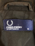 vintage  Urban Village Vintage  MOD  mens  M  logo  lightweight jacket  Lightweight  Jacket  Fred Perry  fleece lined  Black