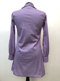 womens  vintage  Urban Village Vintage  purple  dress  collar  check dress  check  button front  8  60s  1960s