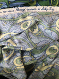 womens  vintage  Urban Village Vintage  sleeveless  open back  green  ethnic print  dress  collared dress  blue  60s  1960s  14