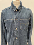 vintage  Urban Village Vintage  urban village  stitch detailing  stitch detail  mens  M  long sleeve  lightweight  levis strauss  levis  levi strauss  levi  Jacket  Denim jacket  denim  collar  chest pockets  chest  button front  button