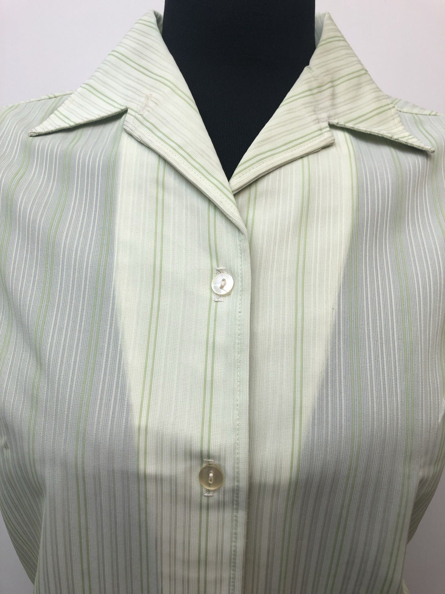 wool  womens  vintage  vest  Urban Village Vintage  urban village  top  Stripes  sleevless  sleeveless  retro  pure wool  Green  blouse