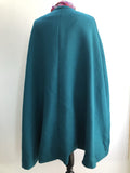 womens  vintage  Urban Village Vintage  Turquoise  stitch detailing  Green  cape jacket  cape  button front  60s  1960s  10