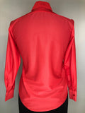 womens  vintage  top  red  dagger collar  blouse  8  70s  1970s