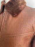 1970s Sherpa Lined Bomber Jacket - Size M