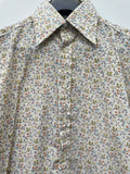 white  vintage  Urban Village Vintage  urban village  summer  Shirt  S  retro  Mens Shirts  mens  lightweight  floral  dagger collar  dagger  cream  Cotton  button down  button  70s  70  1970s